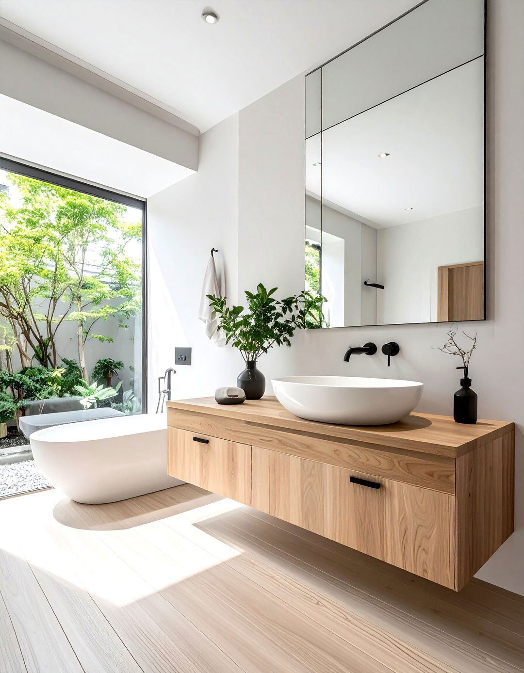 Roca Savana Wood Countertop Bathroom - 30 Roca bathroom ideas