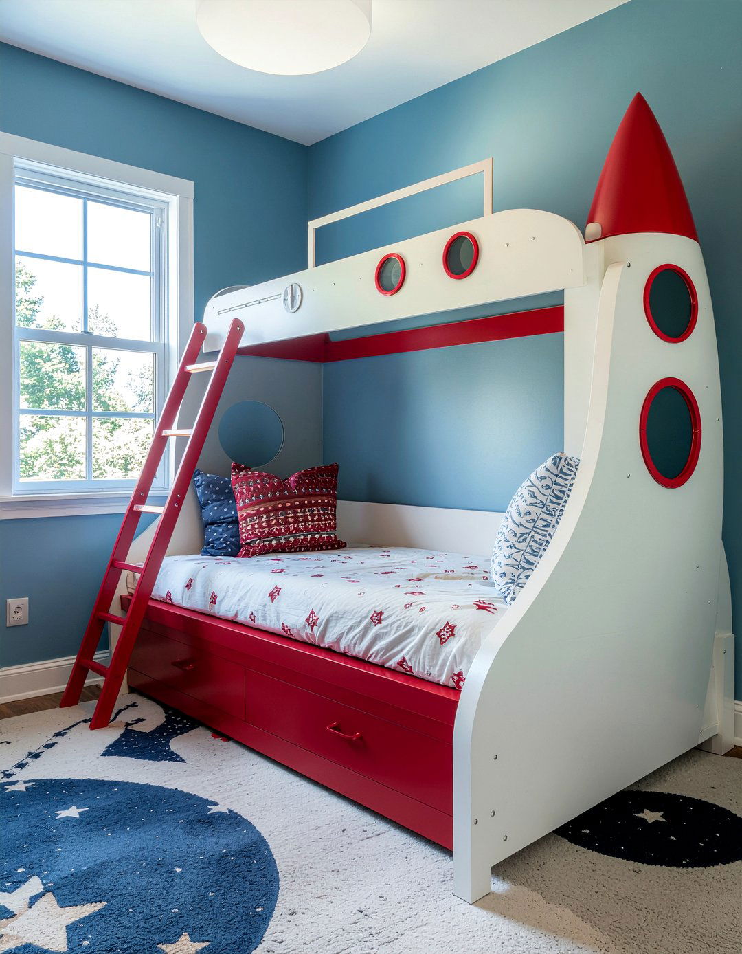 Rocket ship bed - 30 galaxy bedroom ideas
