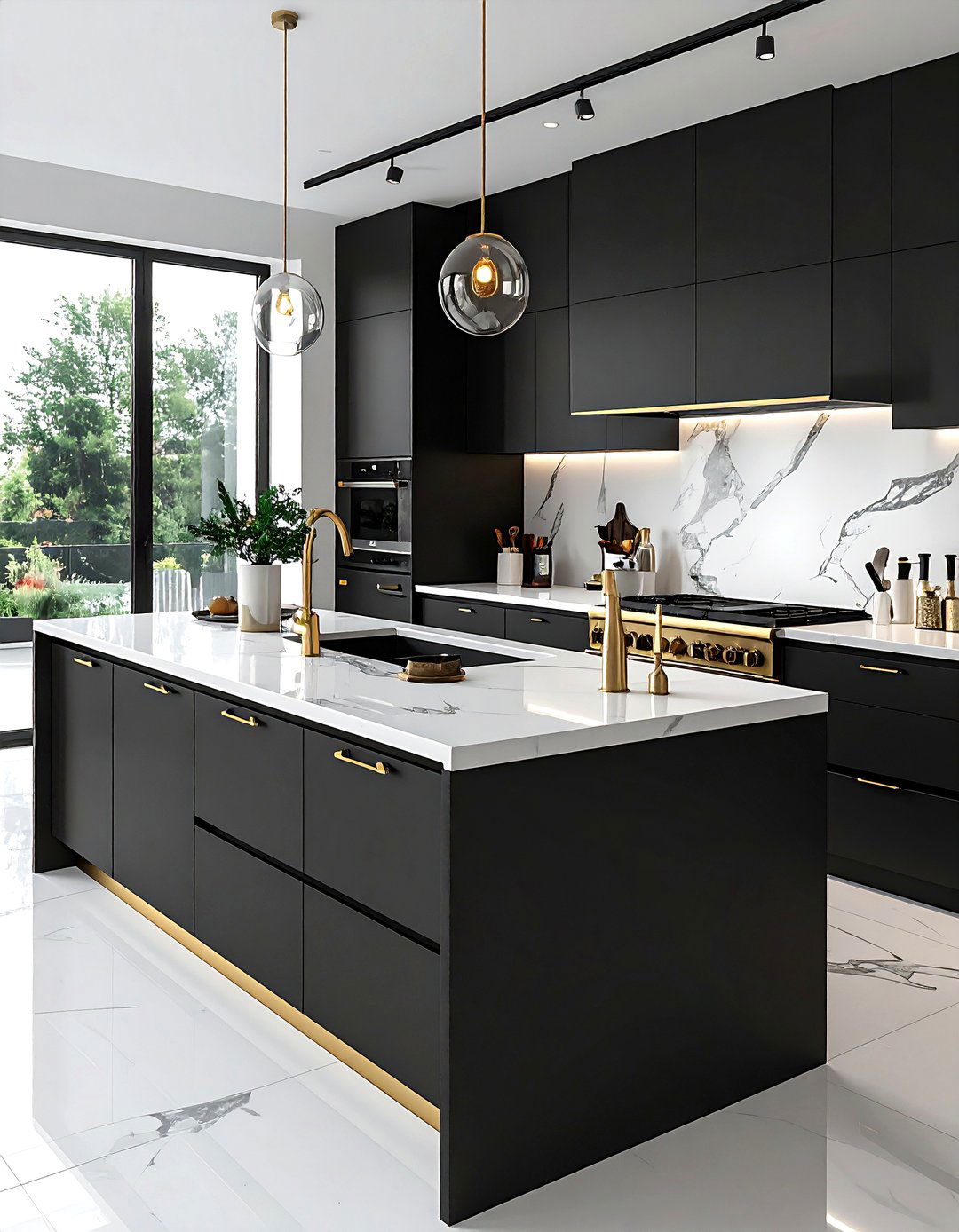 Rohl Satin Gold Faucet - 30 Rohl kitchen ideas