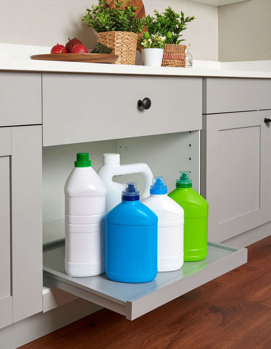 Roll Out Cabinet Tray - 30 bathroom cabinet organizer ideas
