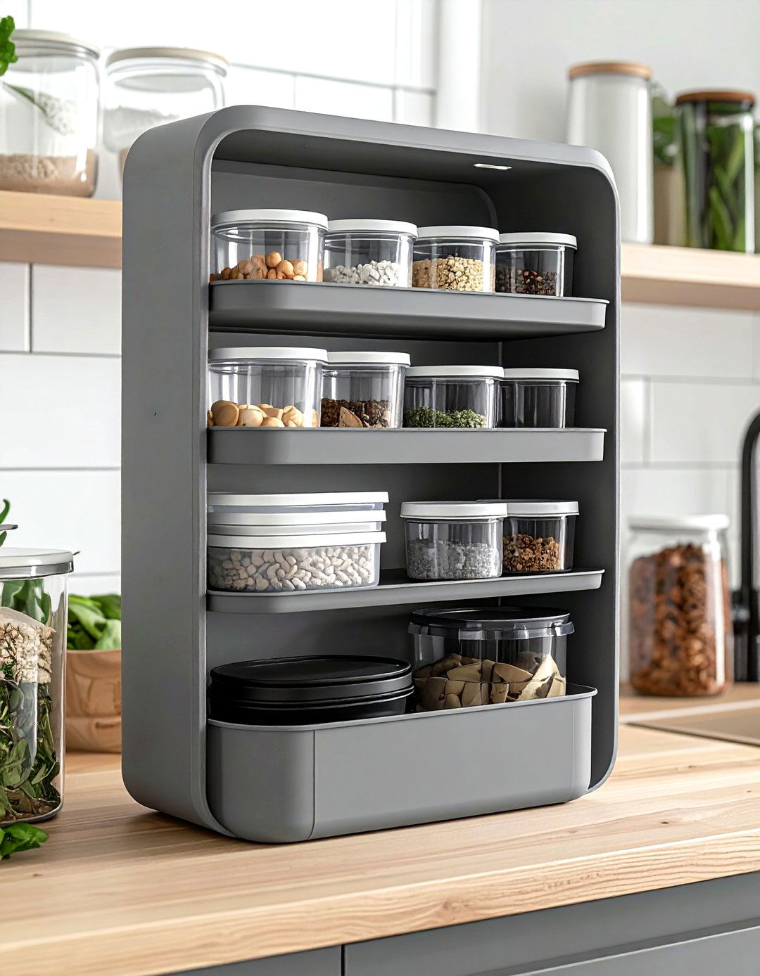 Roll Up Rack Bin - 30 lid organizer kitchen ideas