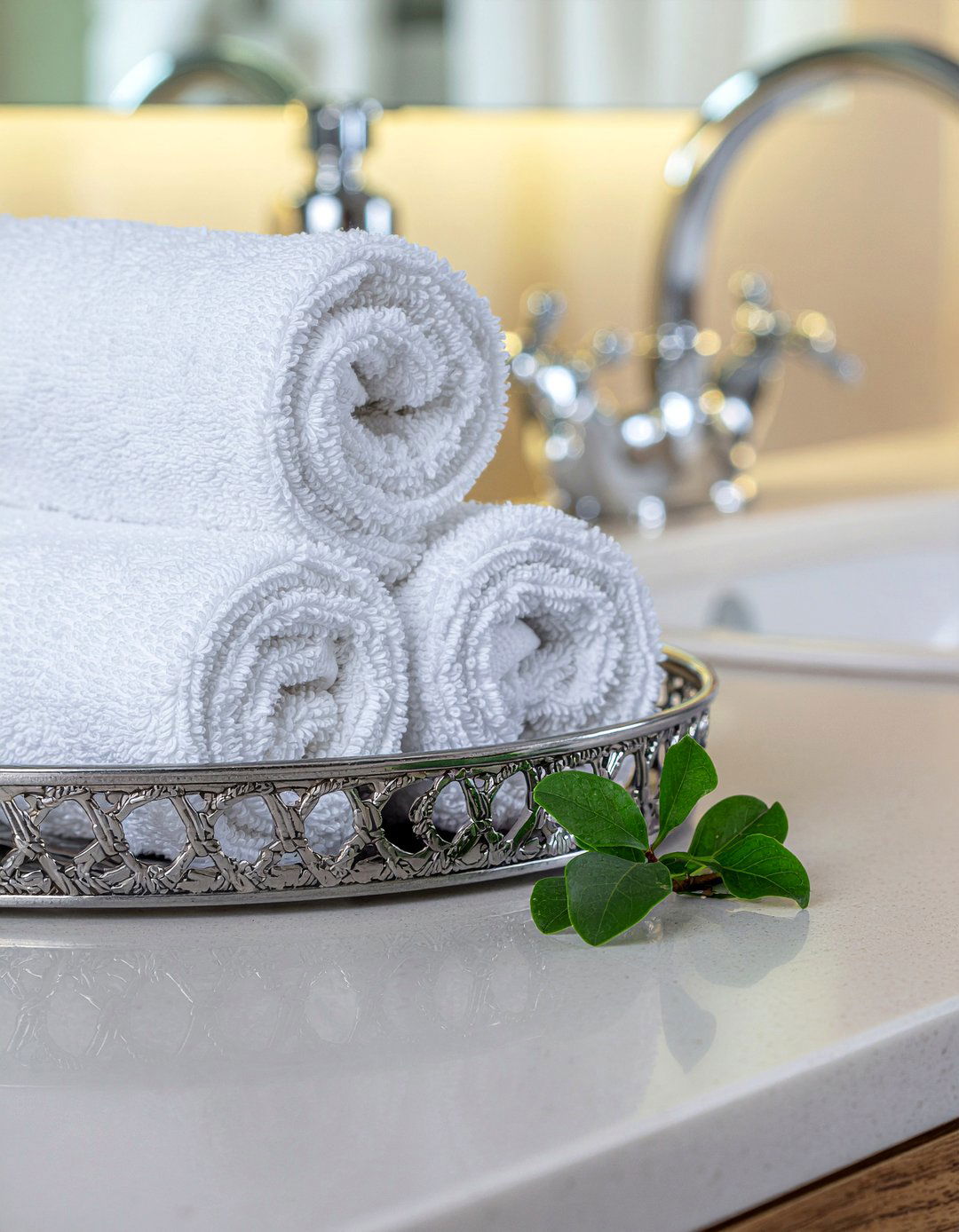 Rolled Hand Towel - 30 bathroom towel folding ideas