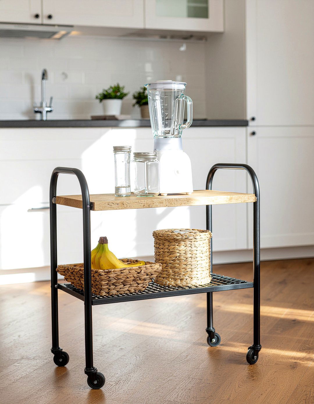 Rolling Cart Smoothie Station - 30 kitchen smoothie station ideas