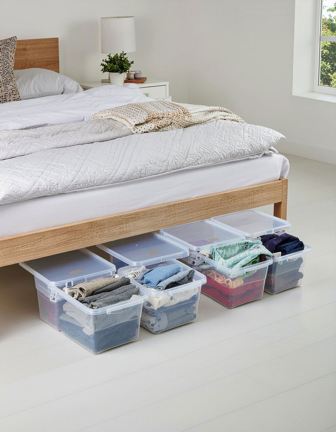 Rolling Storage Bin - 30 bedroom hidden storage ideas
