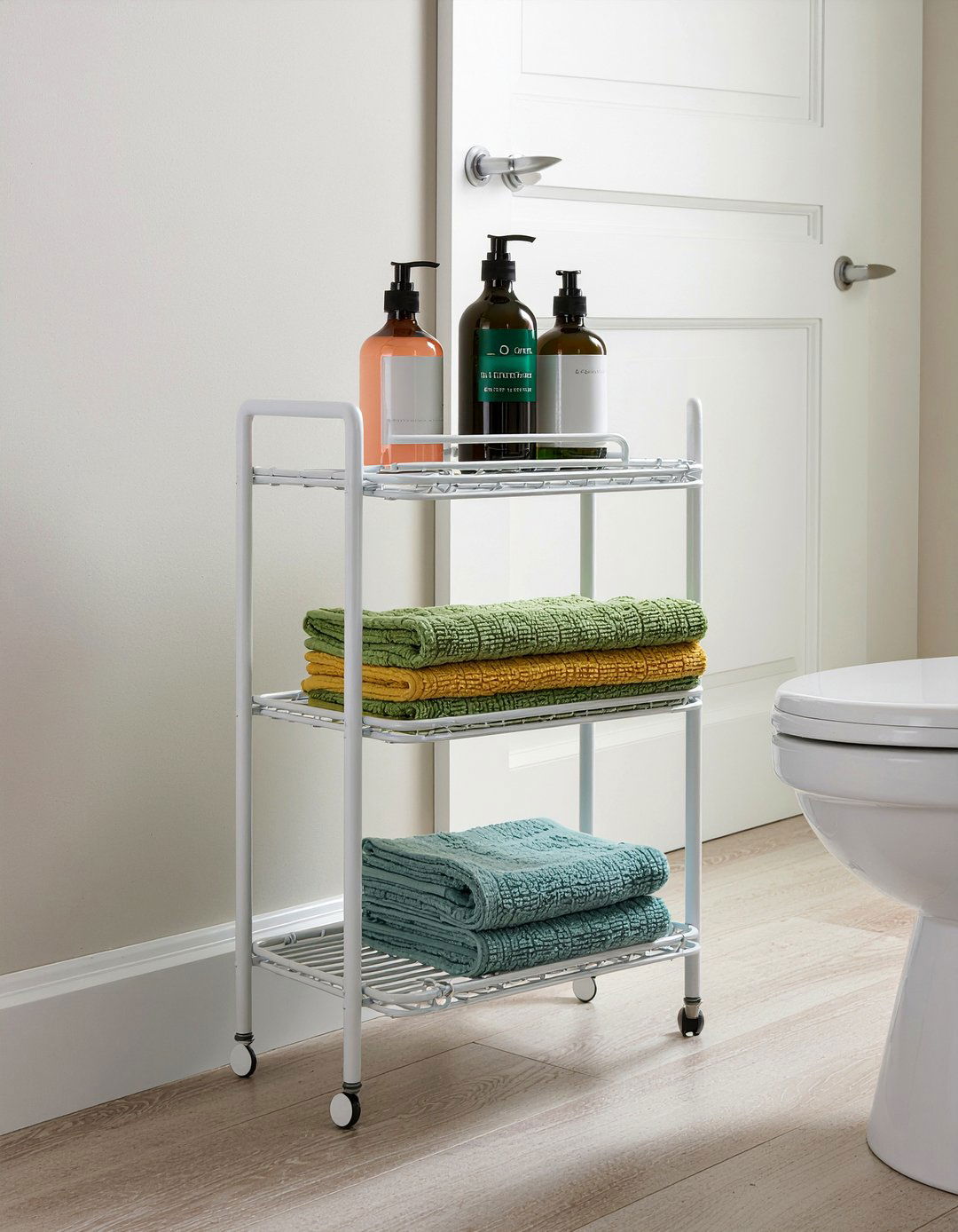 Rolling Storage Cart - 30 bathroom DIY storage ideas
