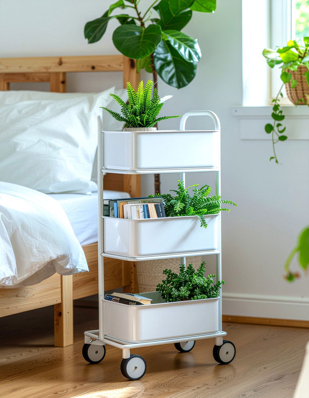 Rolling Storage Cart - 30 bedroom storage boxes