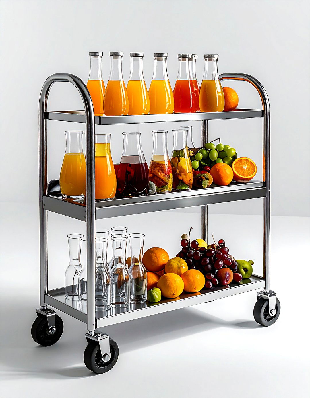 Rolling beverage cart - 30 living room hosting ideas