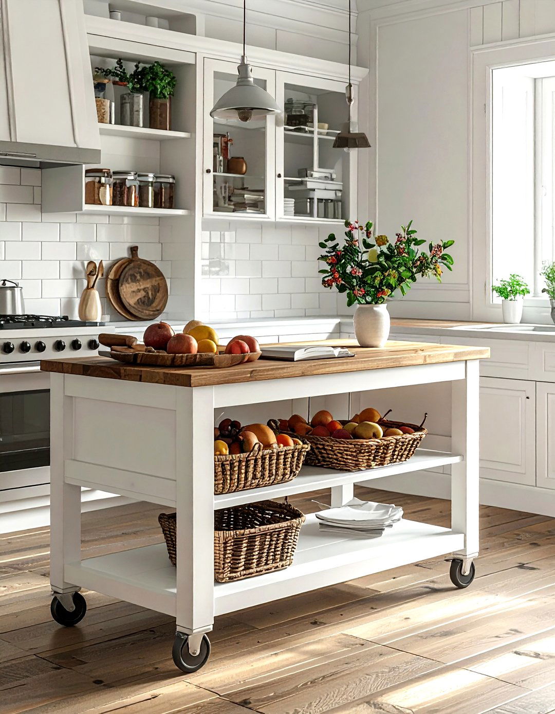Rolling kitchen cart - 30 kitchen clever storage ideas