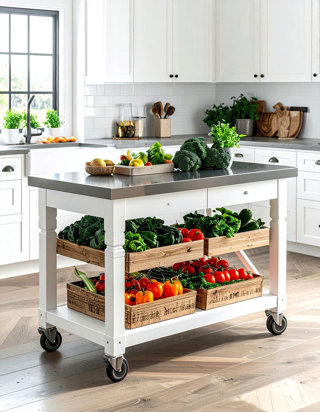 Rolling kitchen cart - 30 kitchen furniture ideas