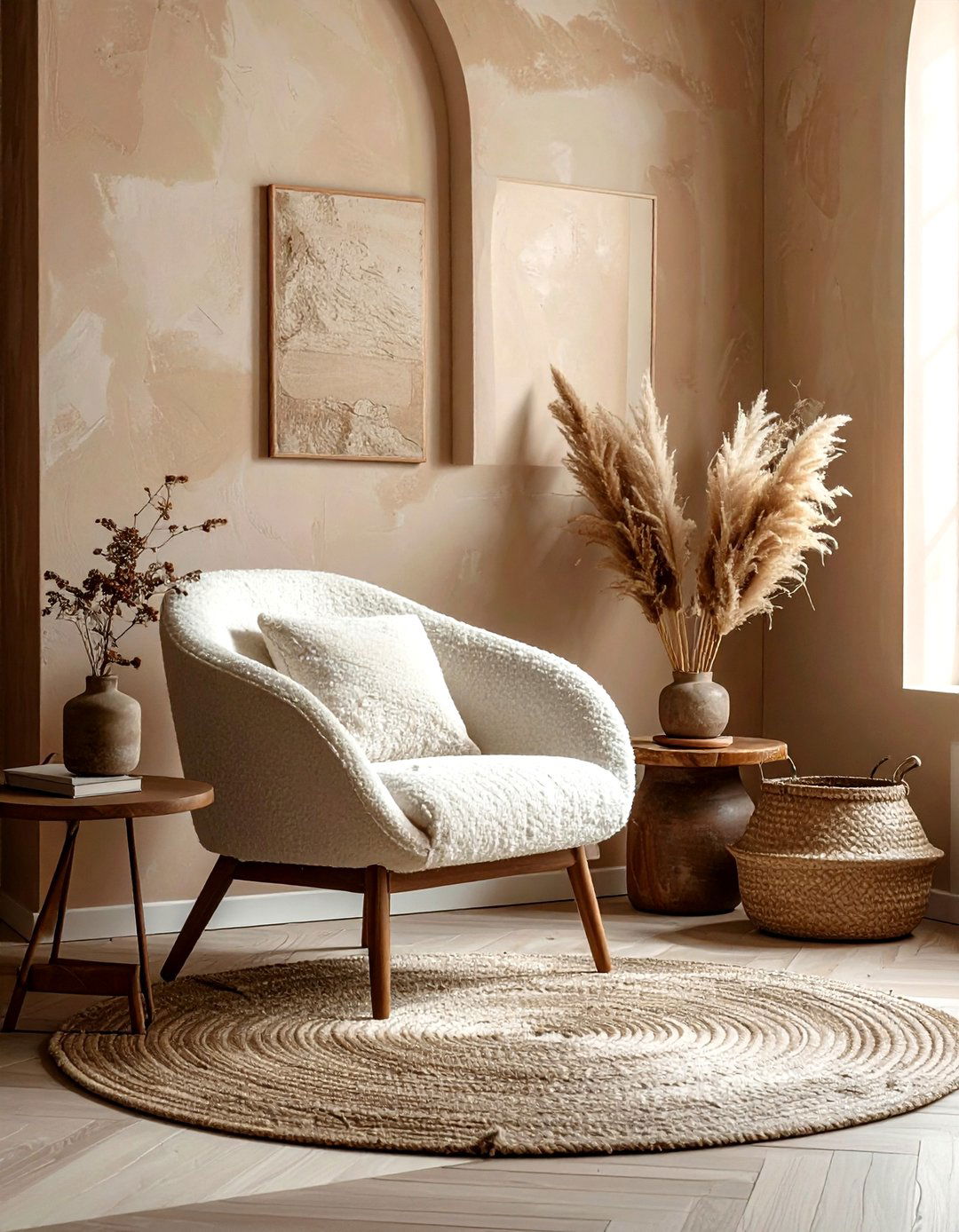 Roman Clay Finish - 30 living room wall texture ideas