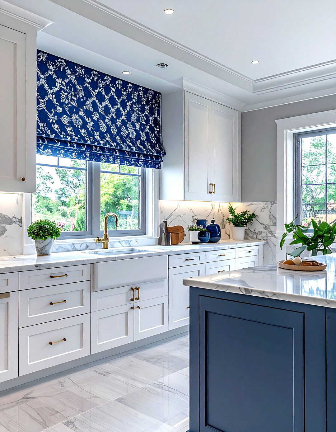 Roman Shade Kitchen - 30 kitchen window design ideas
