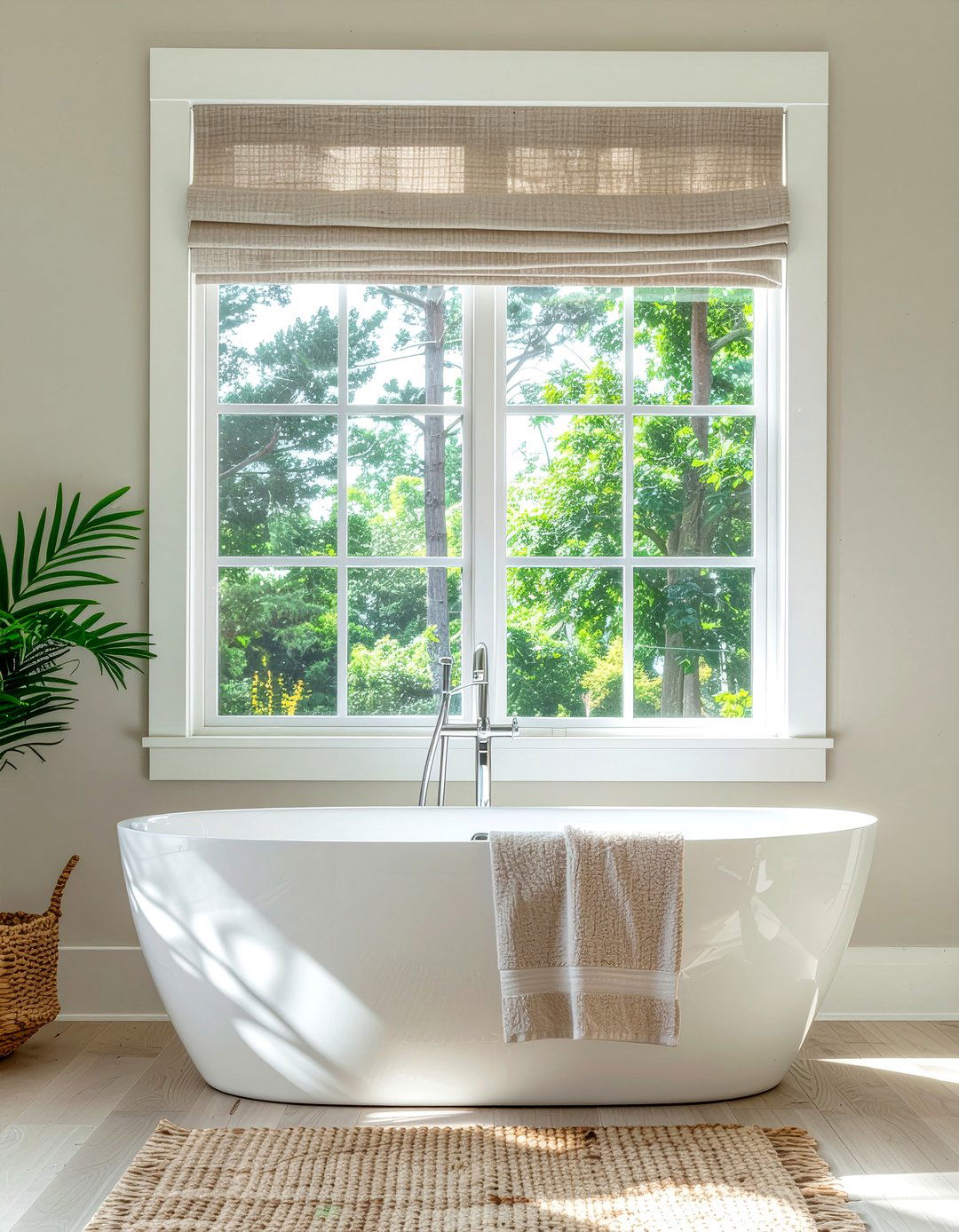 Roman Shades - 30 New England bathroom ideas
