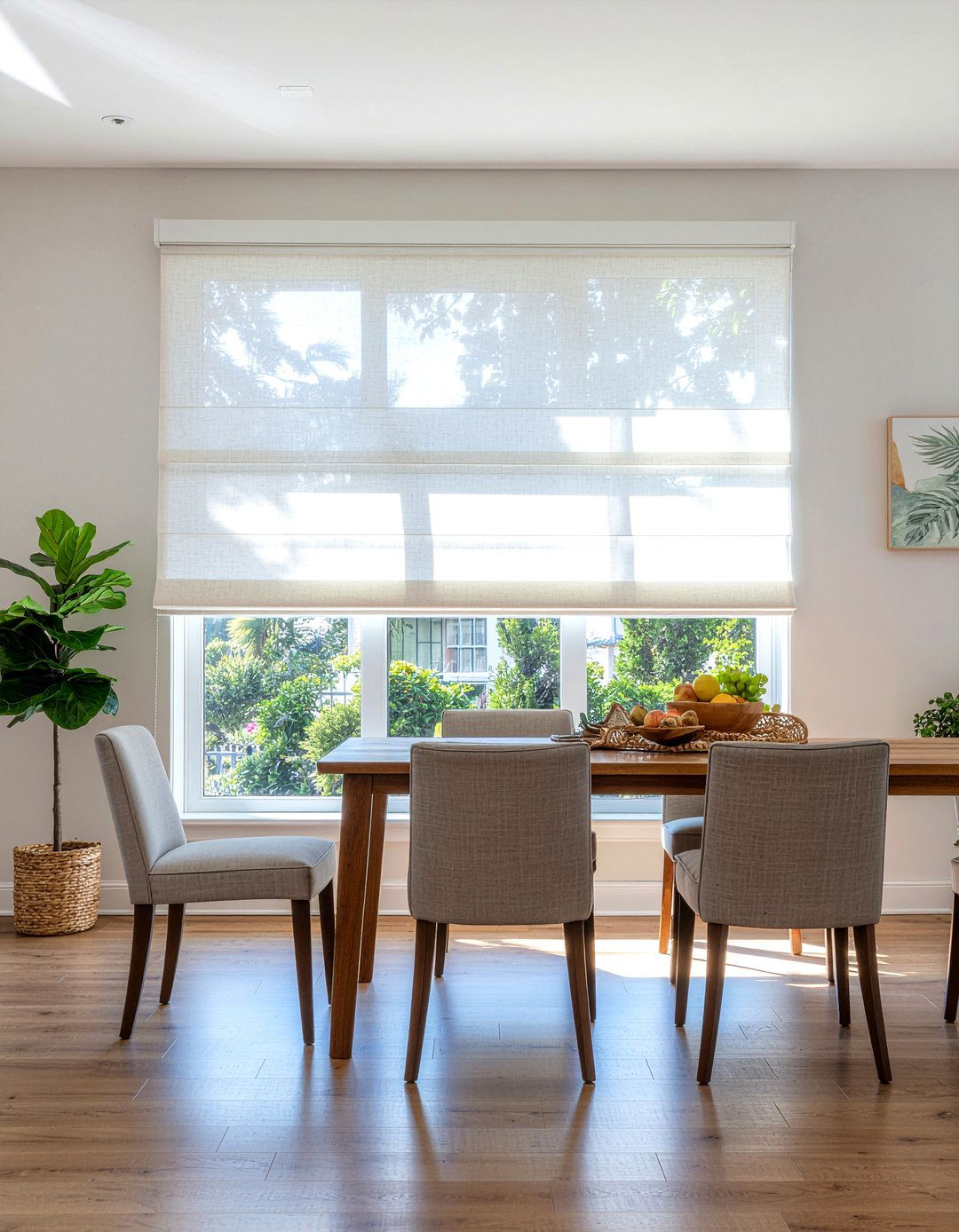 Roman Shades - 30 dining room window treatment ideas