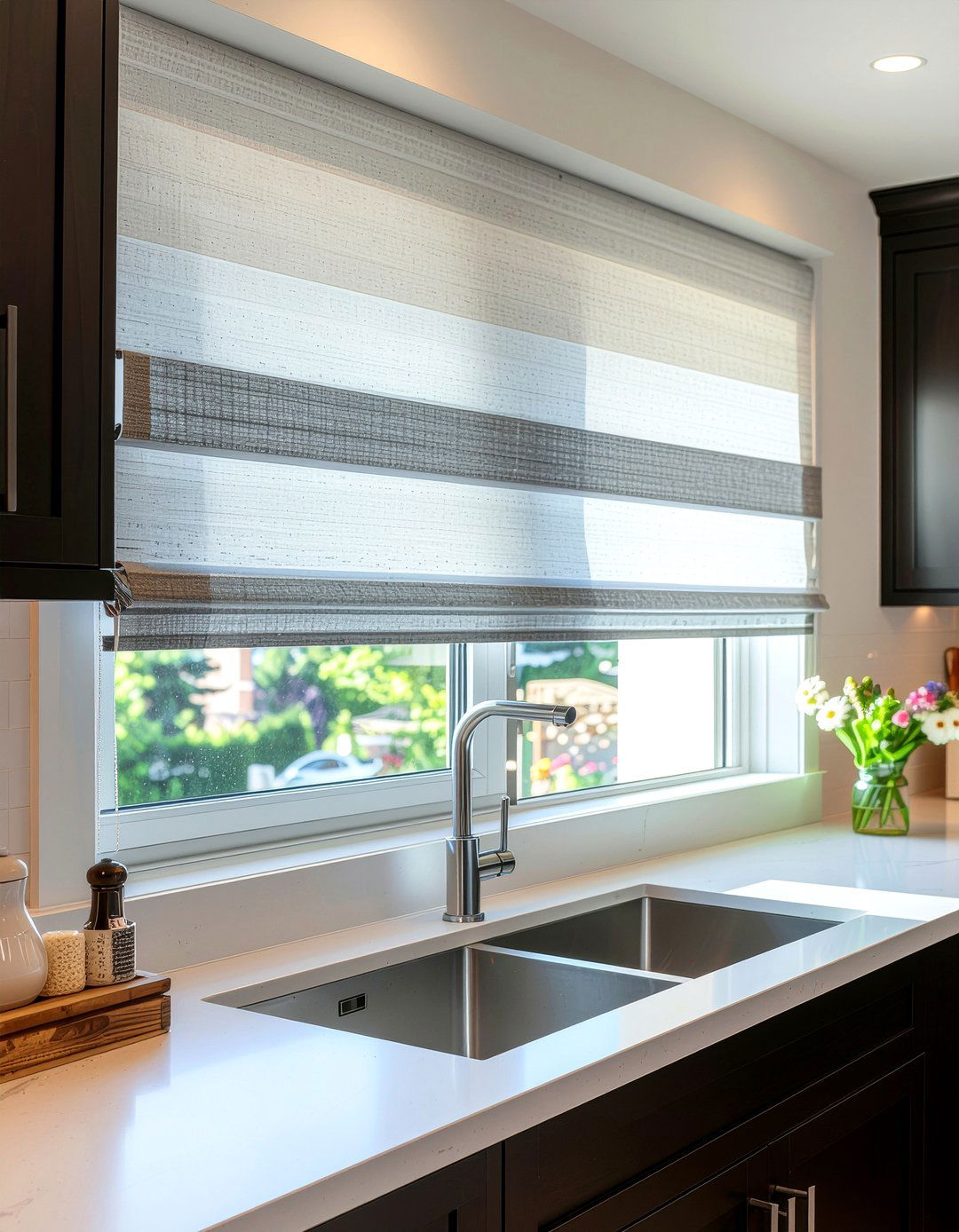Roman Shades - 30 kitchen curtain ideas