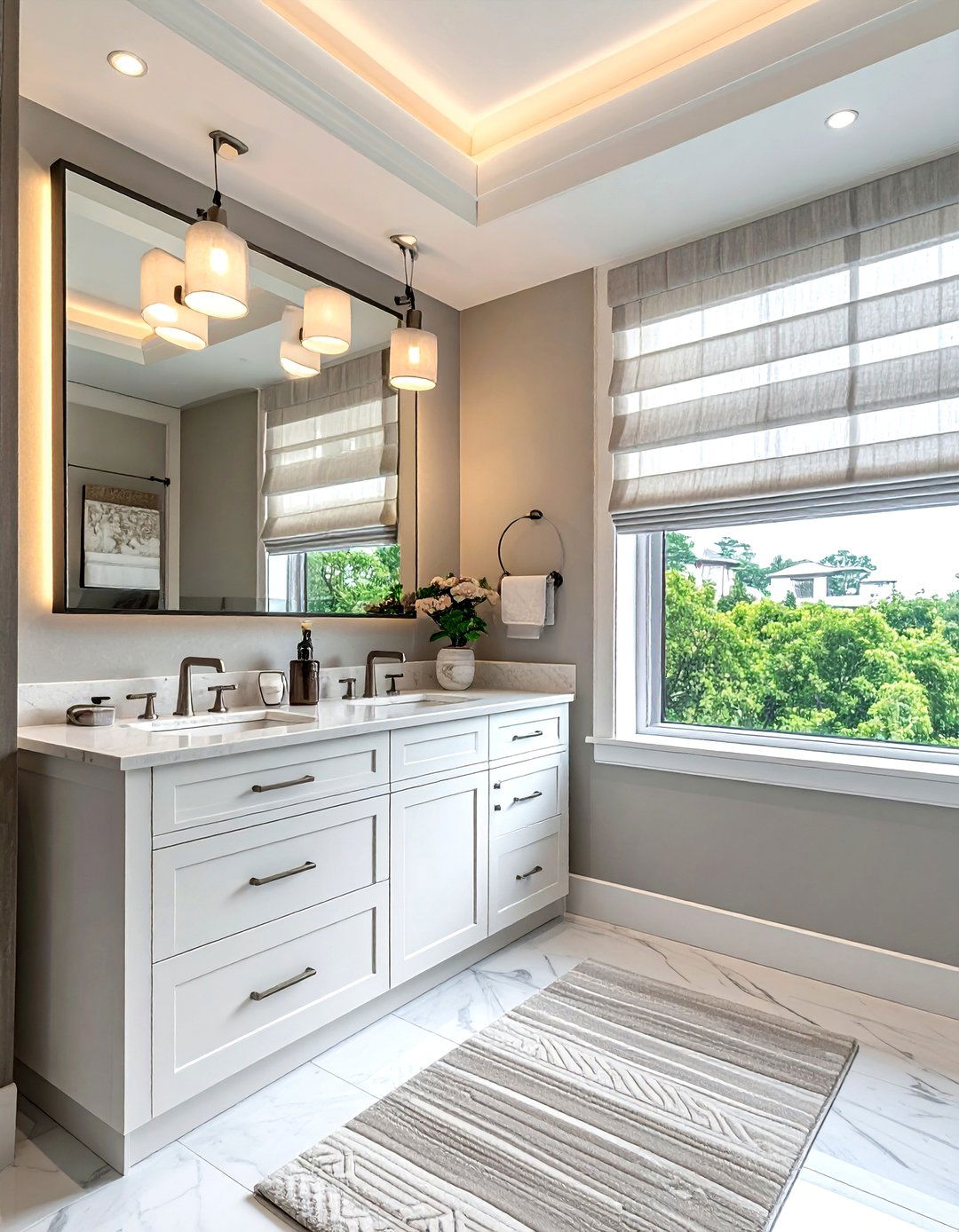 Roman Shades Bathroom Window - 30 bathroom window statement ideas