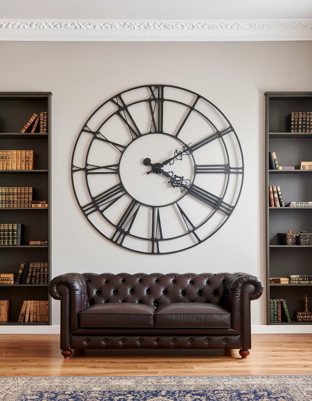Roman numeral clock - 30 living room clock ideas