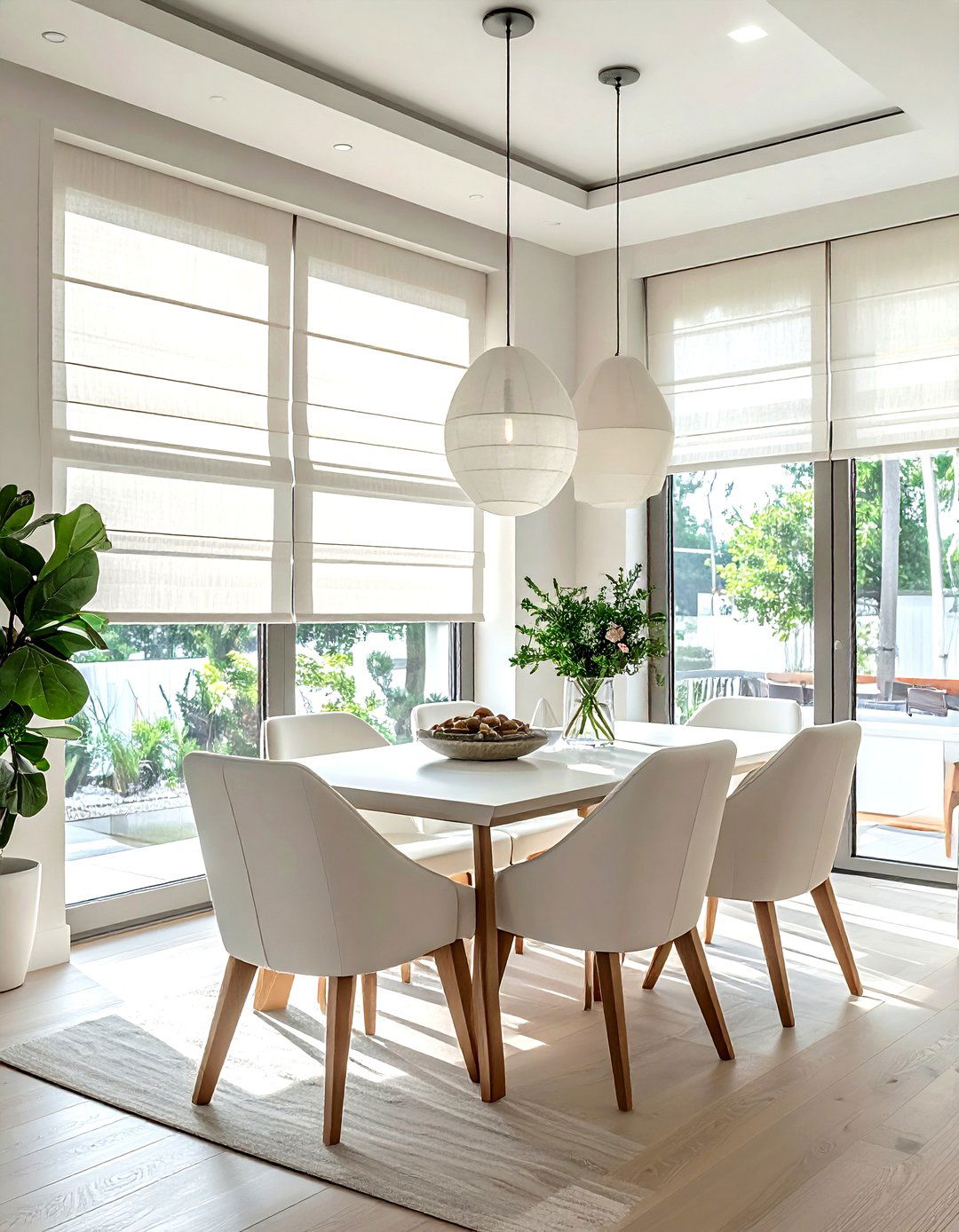 Roman shades - 30 weekend dining room project ideas
