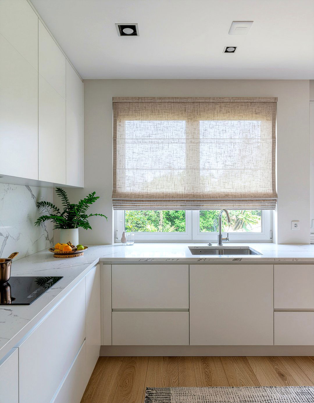 Roman shades for kitchen window - 30 kitchen window decor ideas