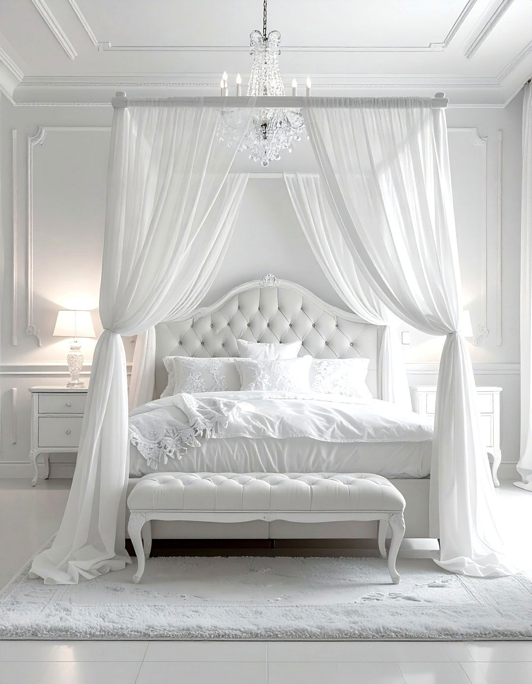 Romantic White Bedroom - 30 white bedroom ideas