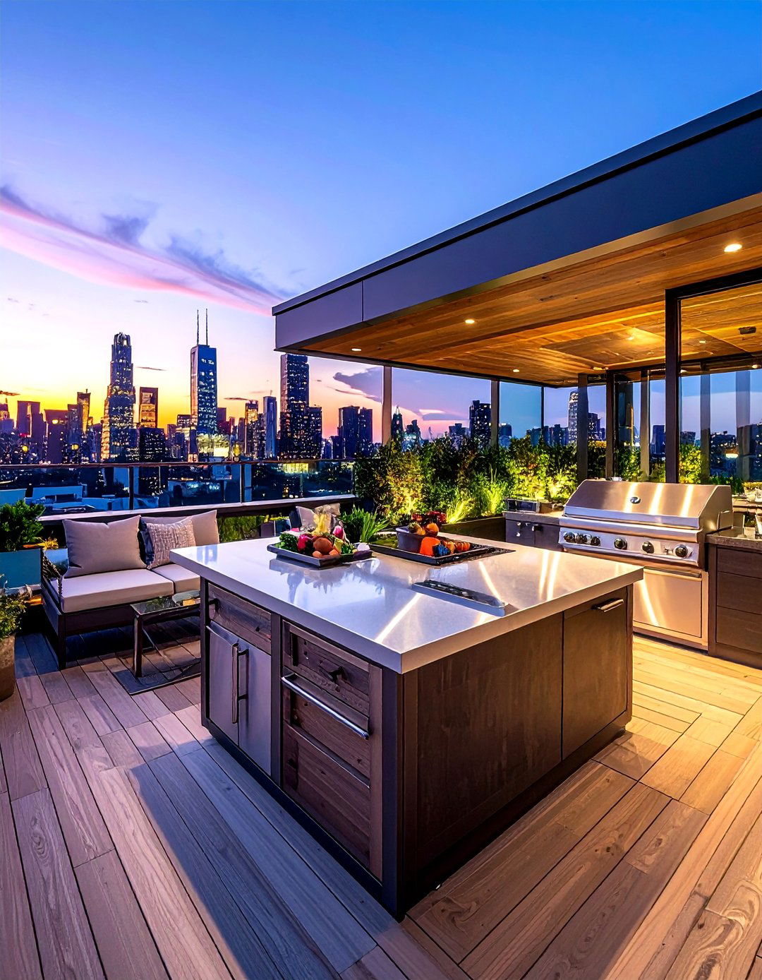 Rooftop Outdoor Kitchen - 30 patio kitchen ideas