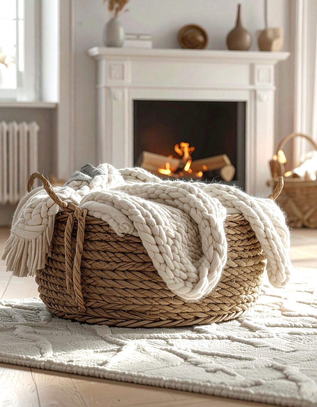 Rope Blanket Basket - 30 storage basket ideas