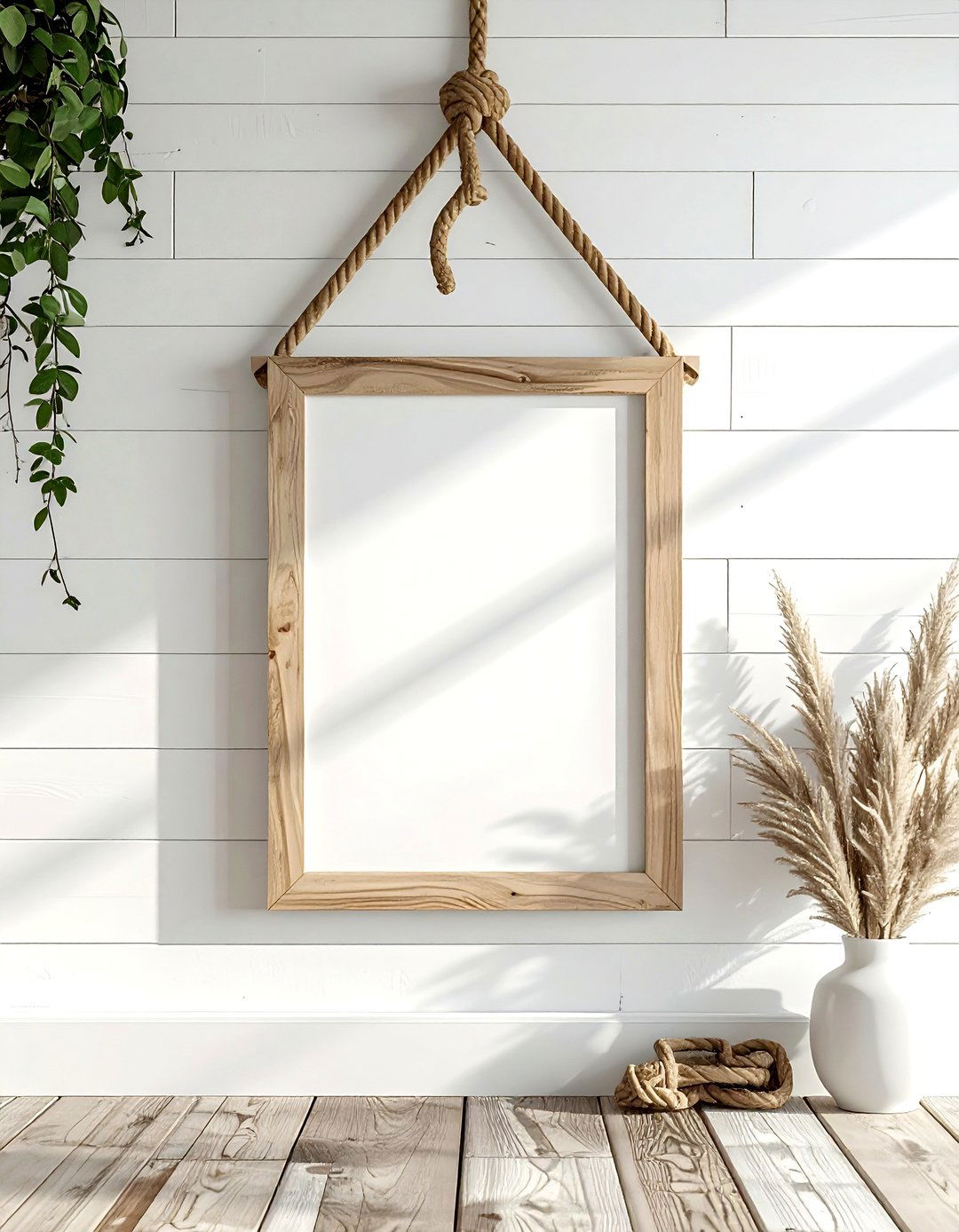 Rope Hanging Frame - 30 picture frame ideas