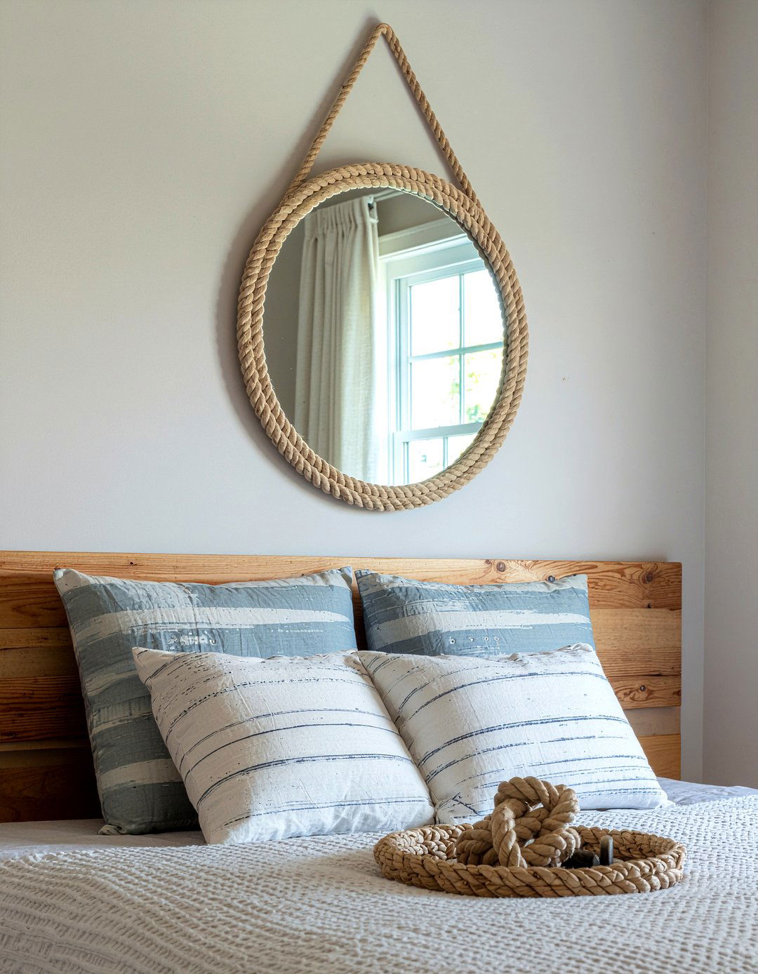 Rope Mirror - 30 DIY bedroom ideas