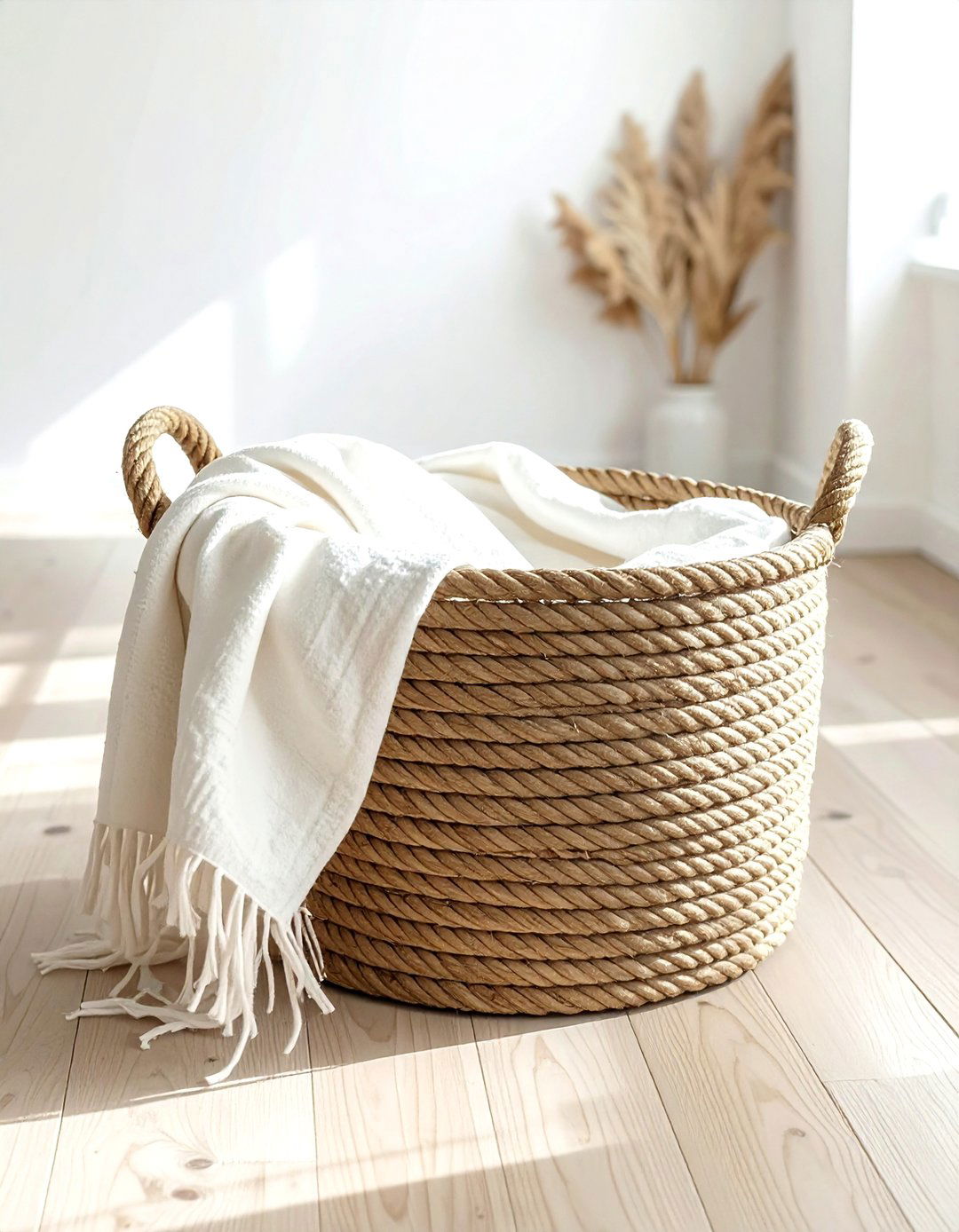 Rope basket - 30 dollar store decor ideas