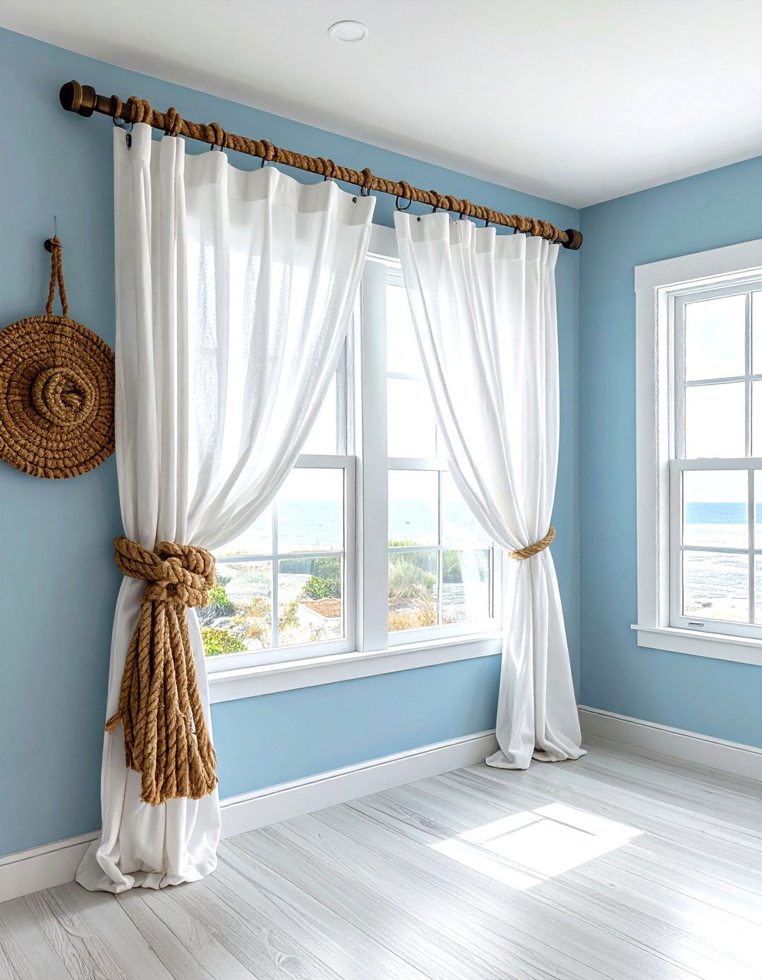 Rope curtain rod - 30 curtain rod ideas