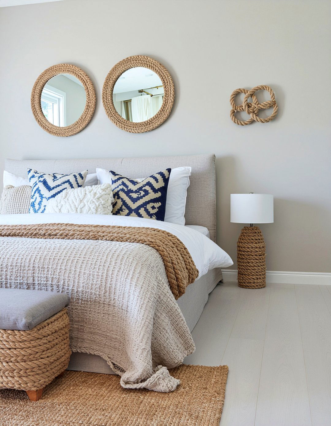 Rope decor - 30 nautical bedroom ideas