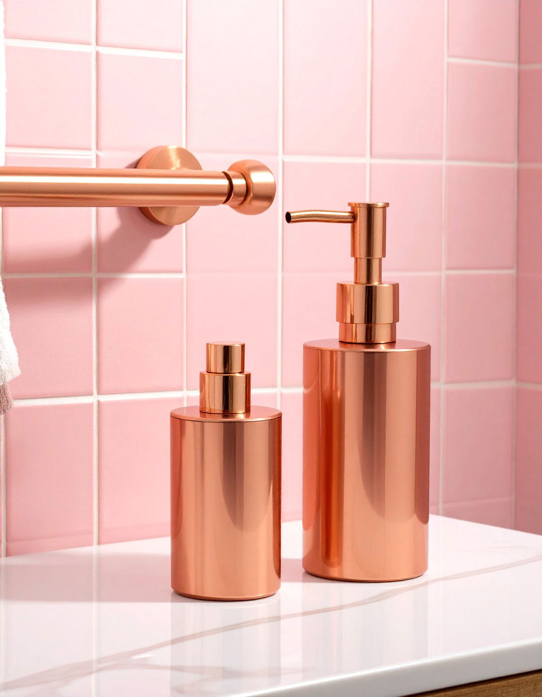 Rose Gold Bathroom Accessories - 30 blush pink bathroom ideas