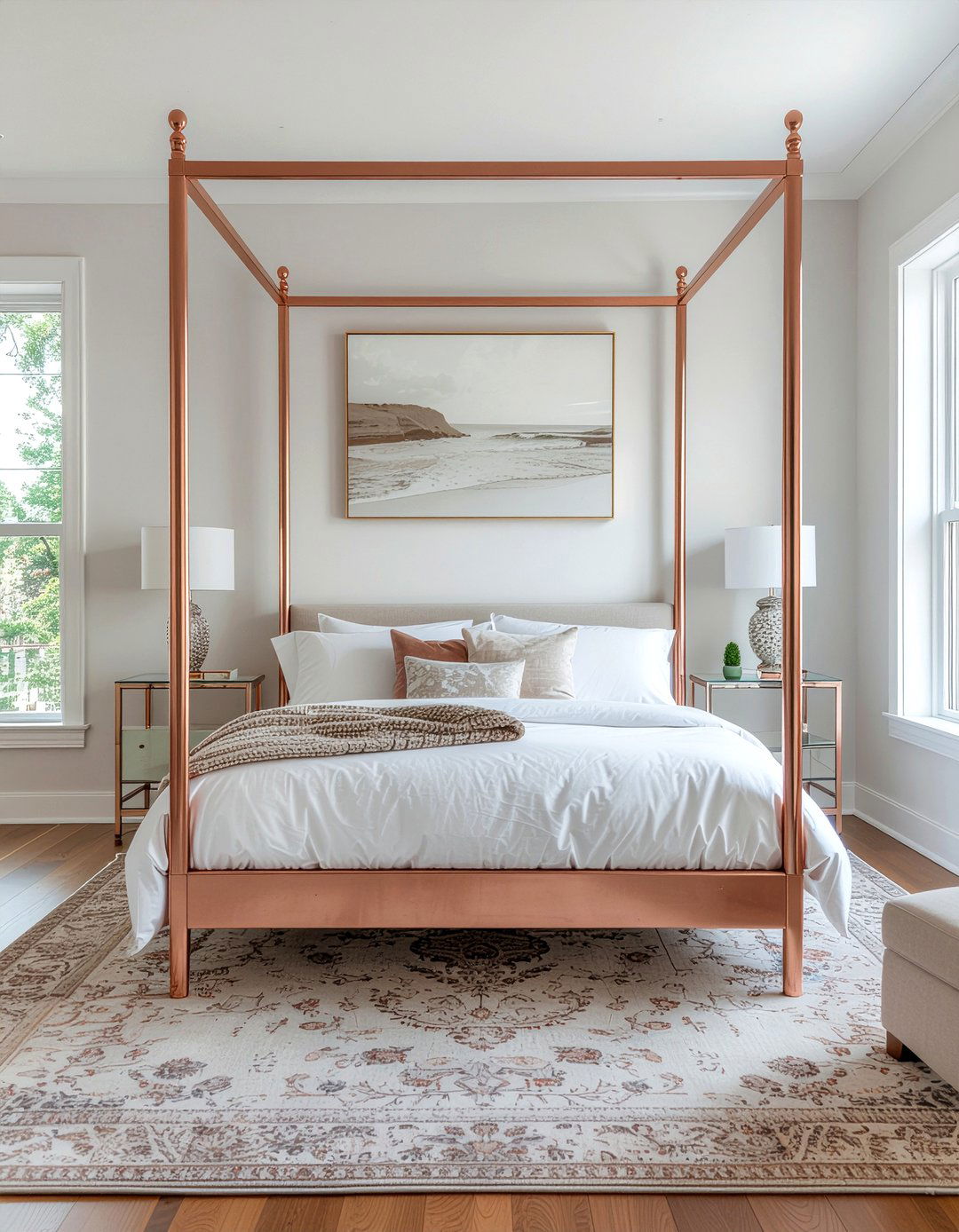 Rose Gold Bed Frame - 30 rose gold bedroom ideas