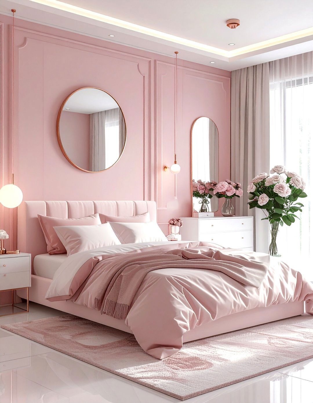Rose Gold Bedroom - 30 pink bedroom ideas