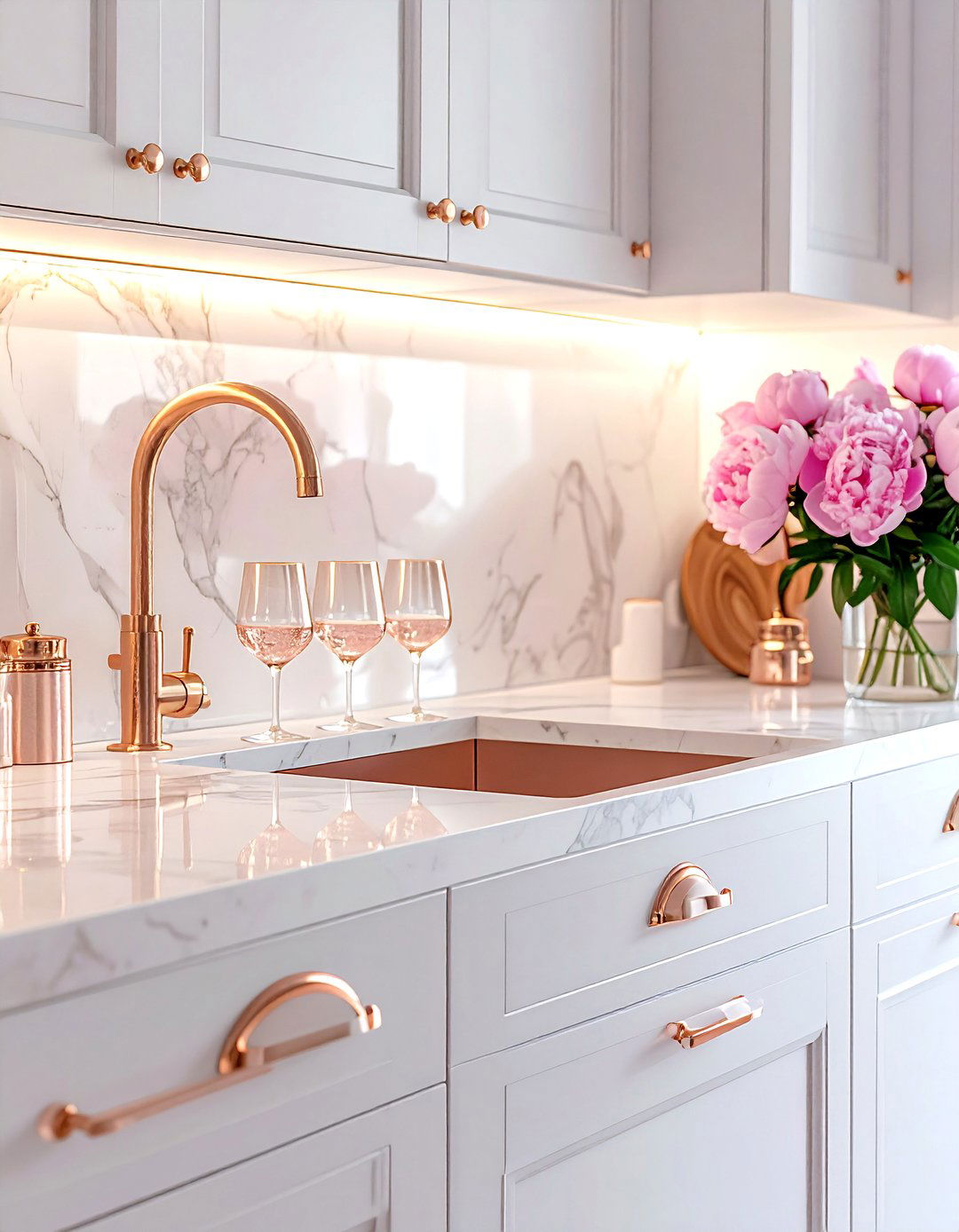 Rose Gold Kitchen Hardware - 30 copper kitchen hardware ideas