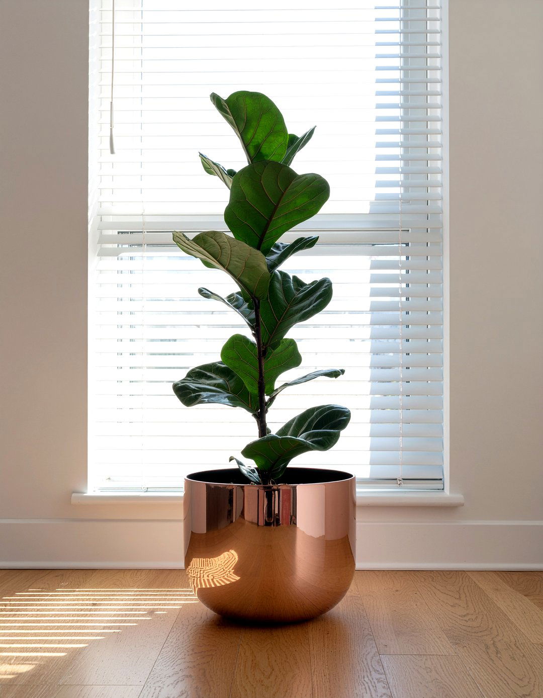 Rose Gold Planter - 30 rose gold living room ideas