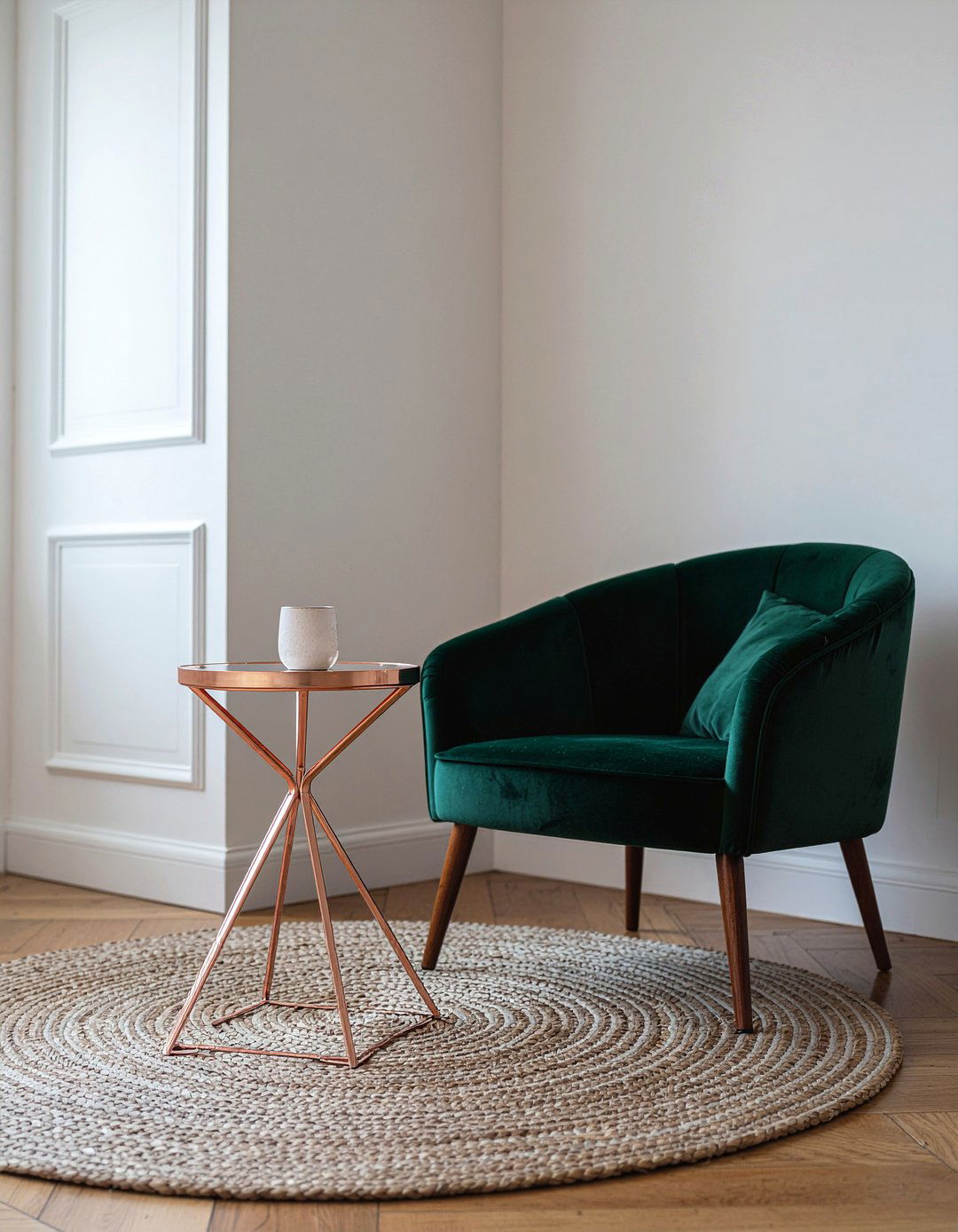 Rose Gold Side Table - 30 rose gold living room ideas