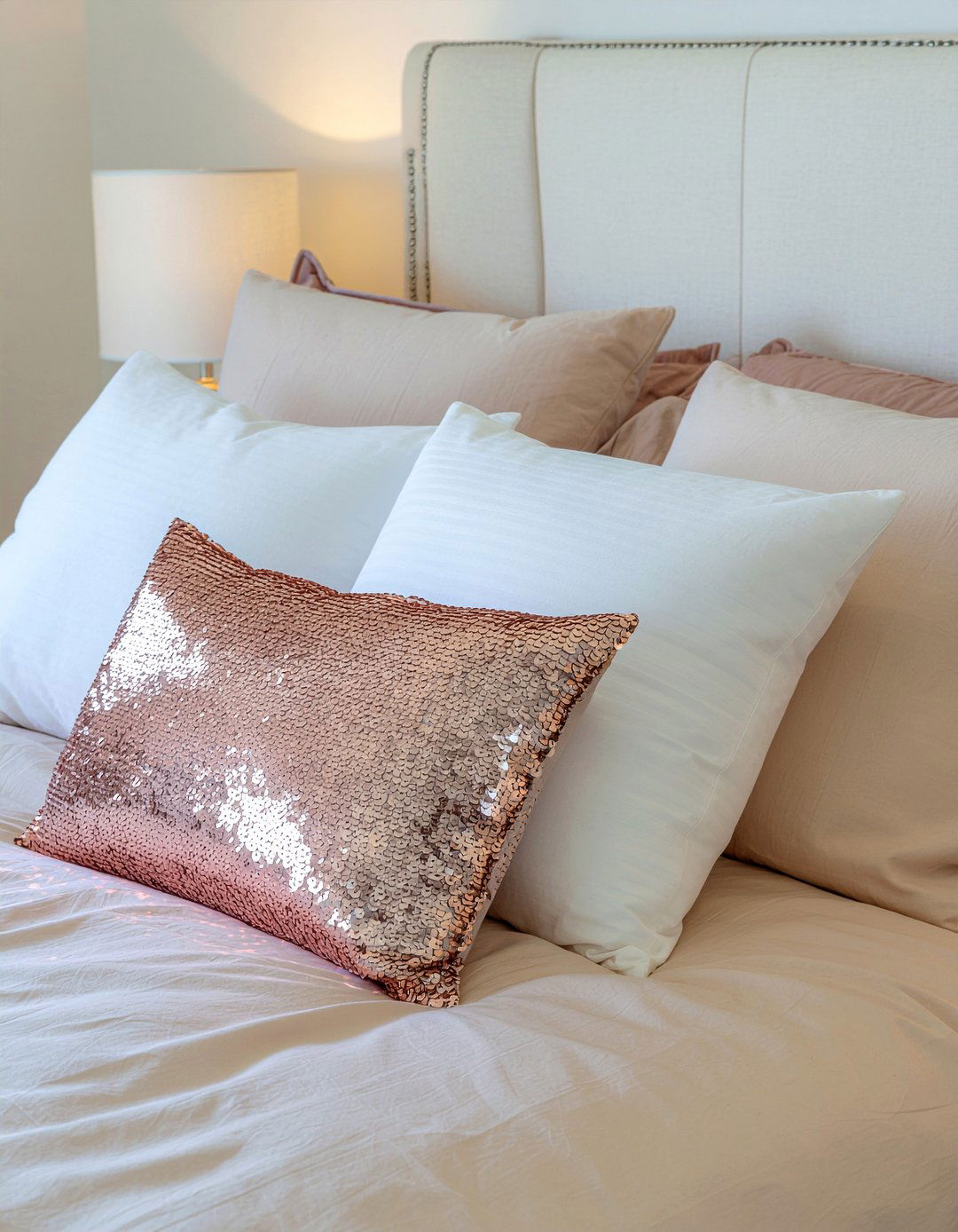 Rose Gold Throw Pillows - 30 rose gold bedroom ideas