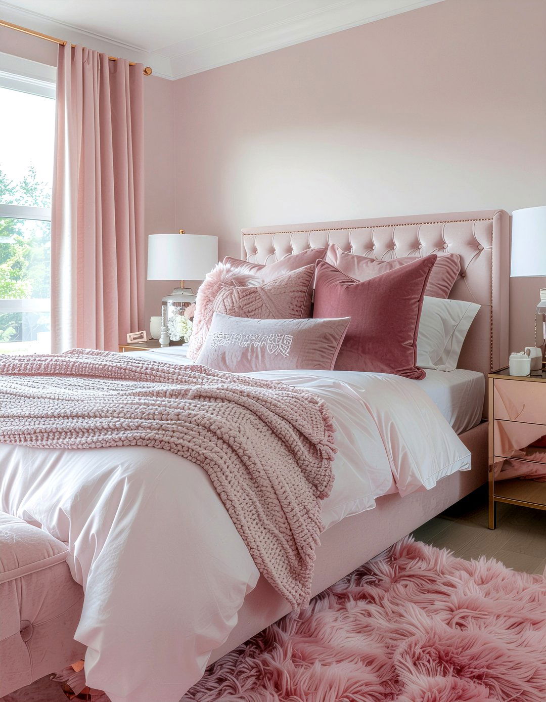 Rose Gold and Blush Pink Bedroom - 30 rose gold bedroom ideas