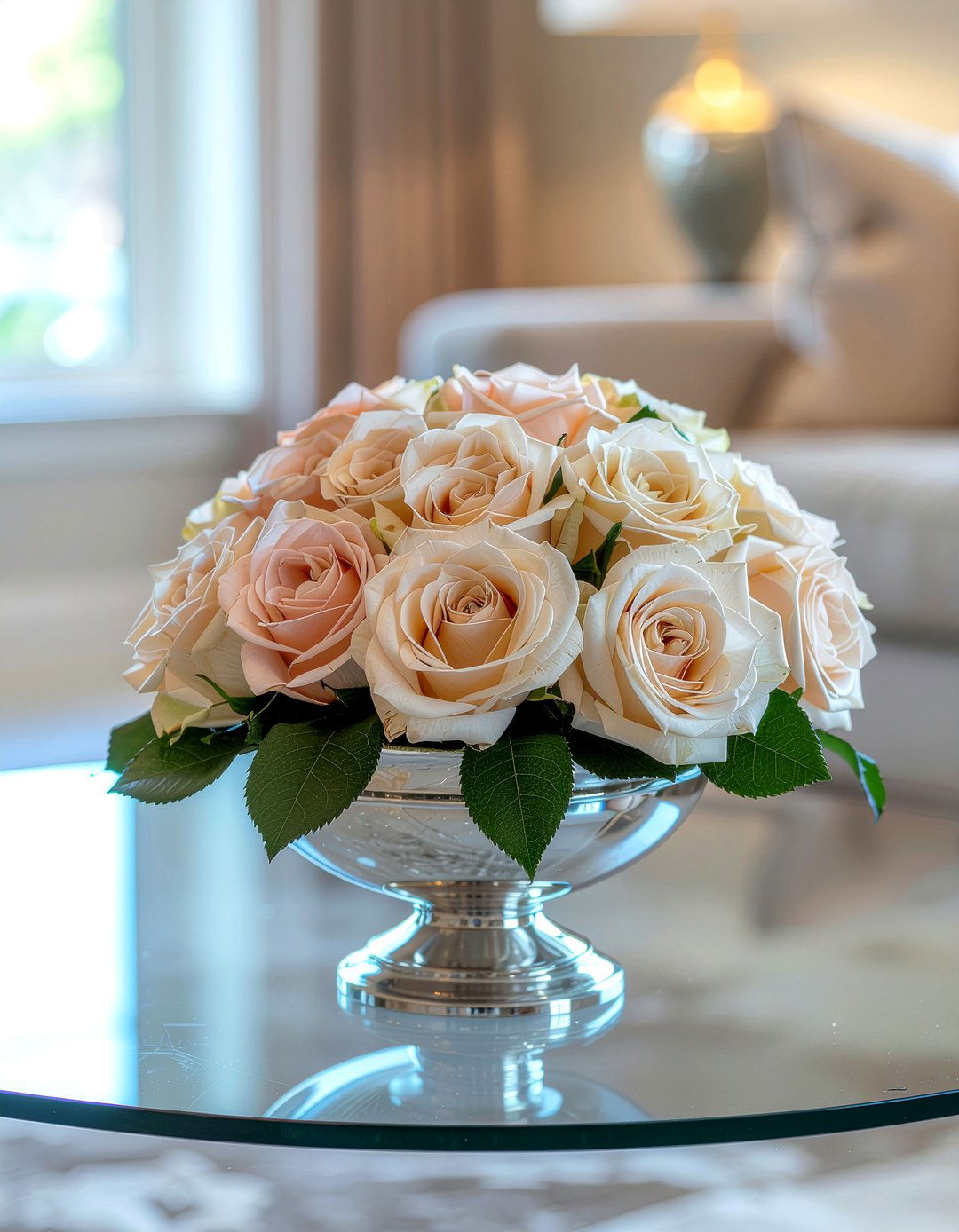 Rose bouquet centerpiece - 30 living room flower arrangements