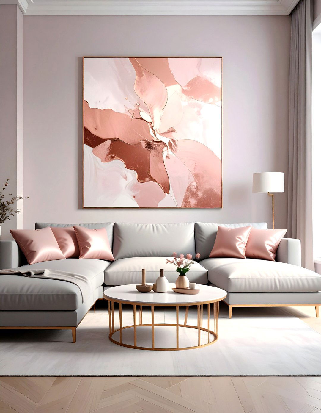 Rose gold wall art - 30 rose gold decor ideas