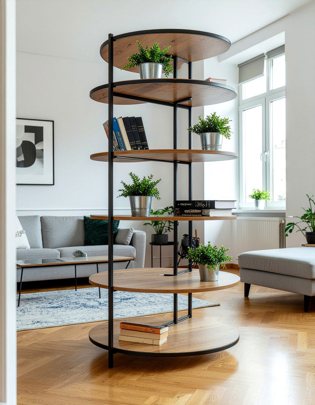 Rotating Bookshelf Room Divider - 30 living room bookshelf dividers