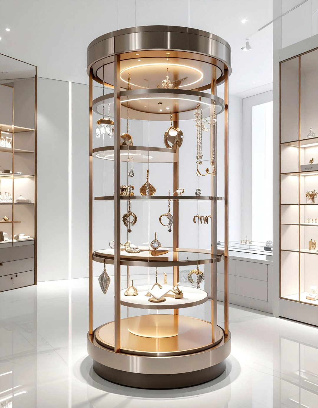 Rotating Jewelry Tower - 30 jewelry box ideas