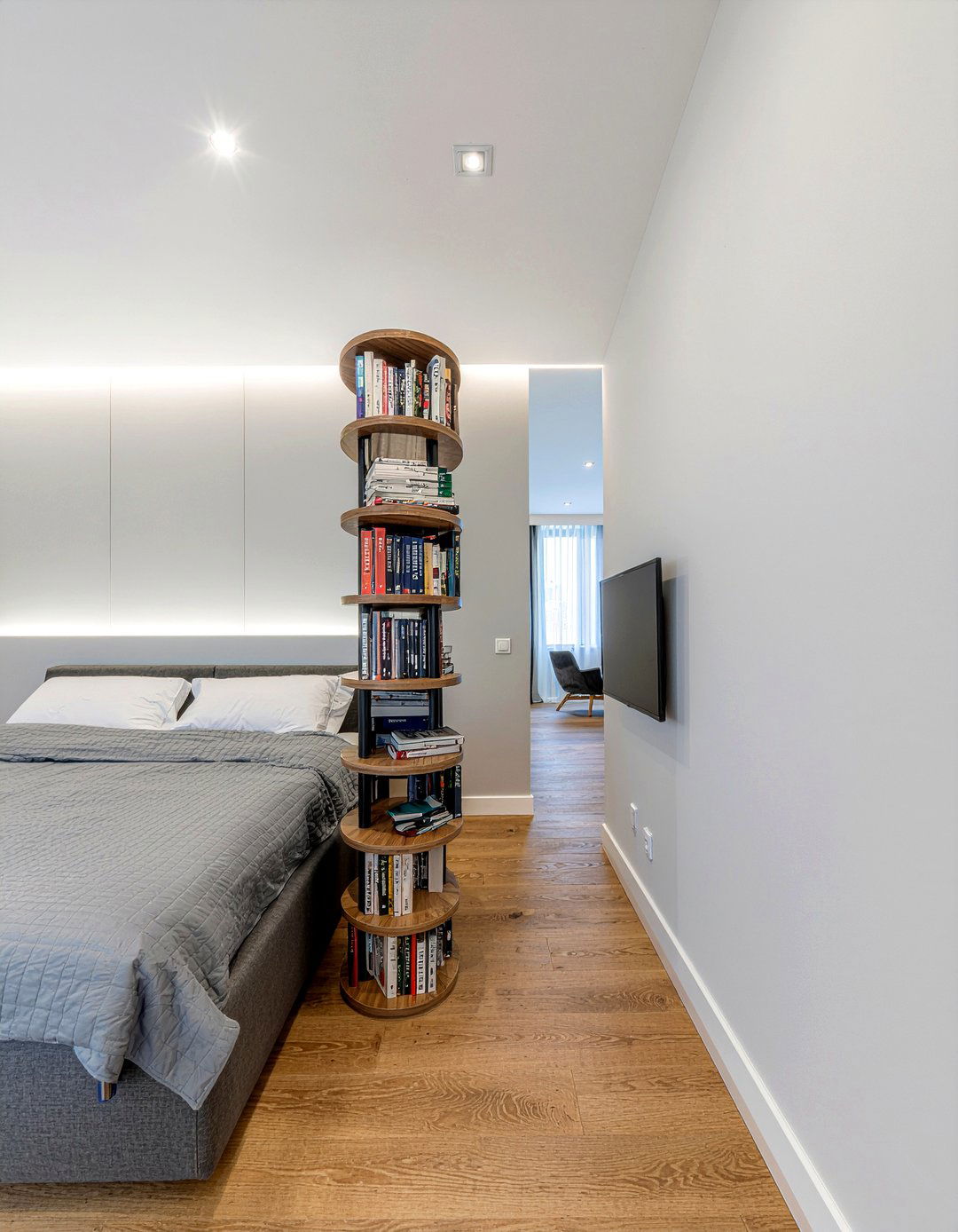 Rotating bookshelf divider - 30 bedroom bookshelf dividers