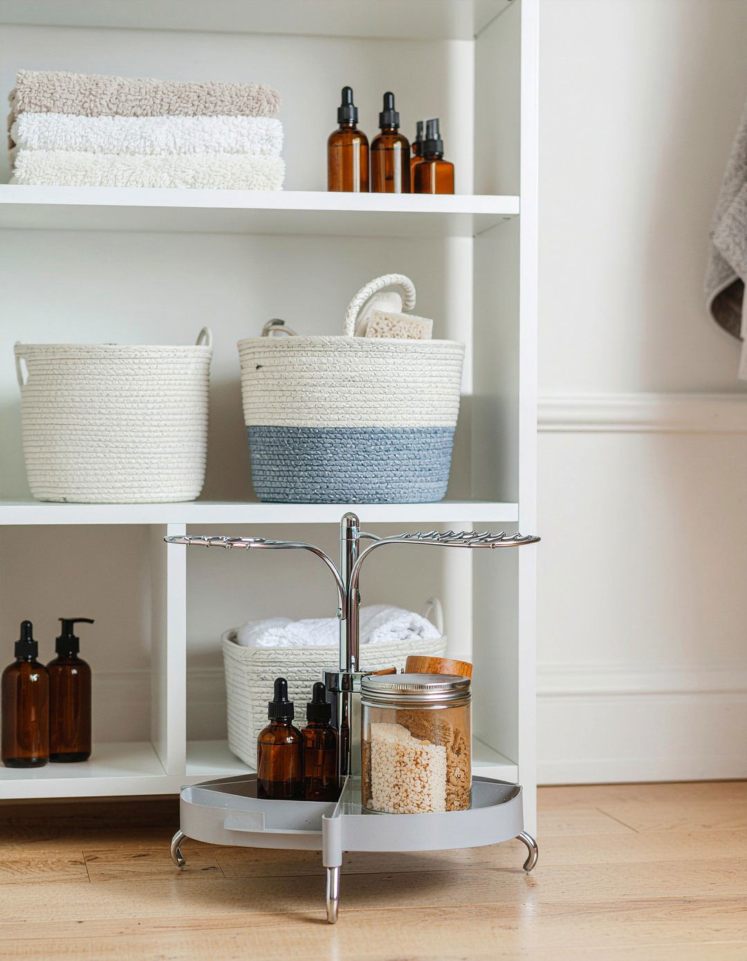 Rotating shower caddy - 30 bathroom caddy ideas