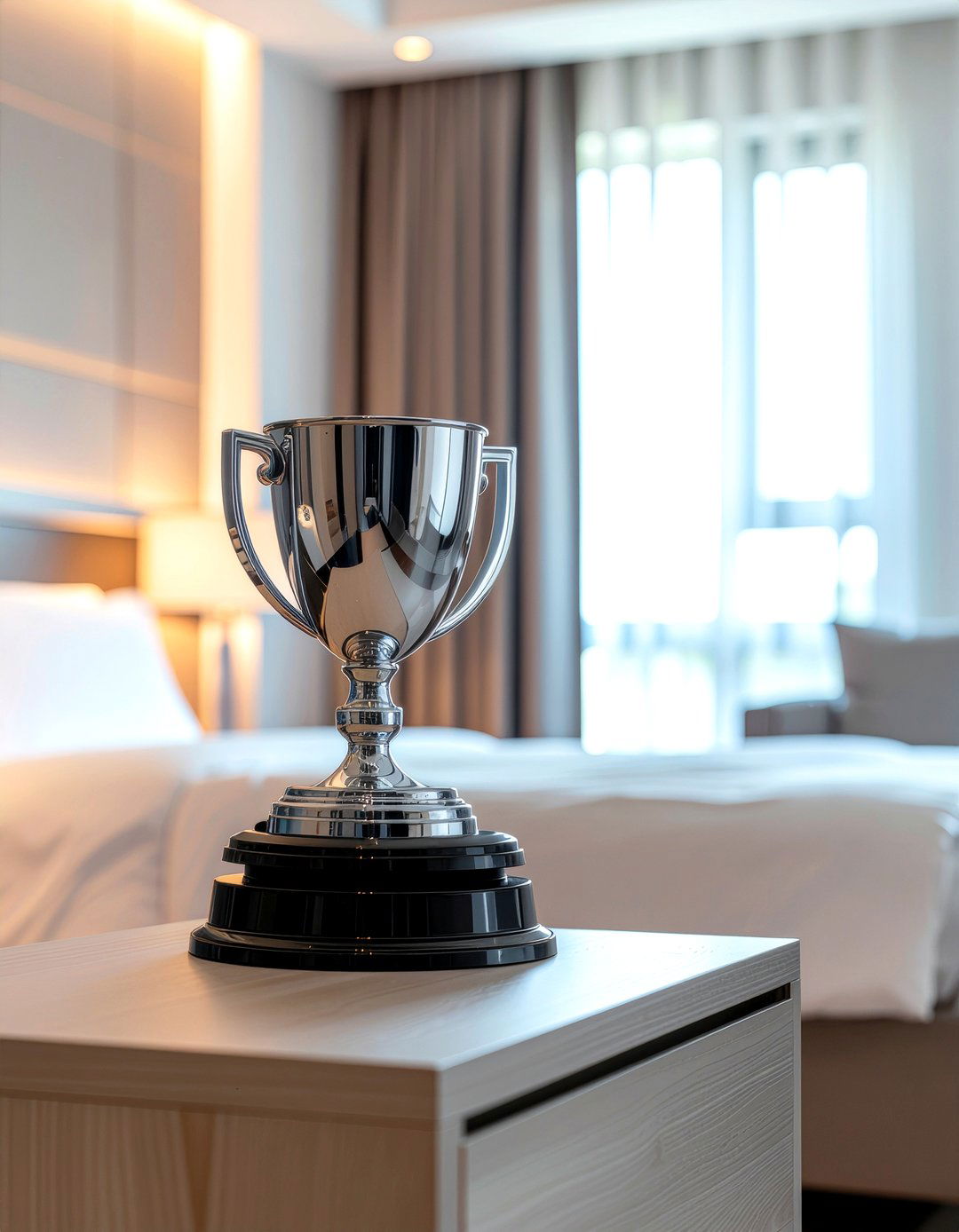 Rotating trophy stand - 30 bedroom award display ideas