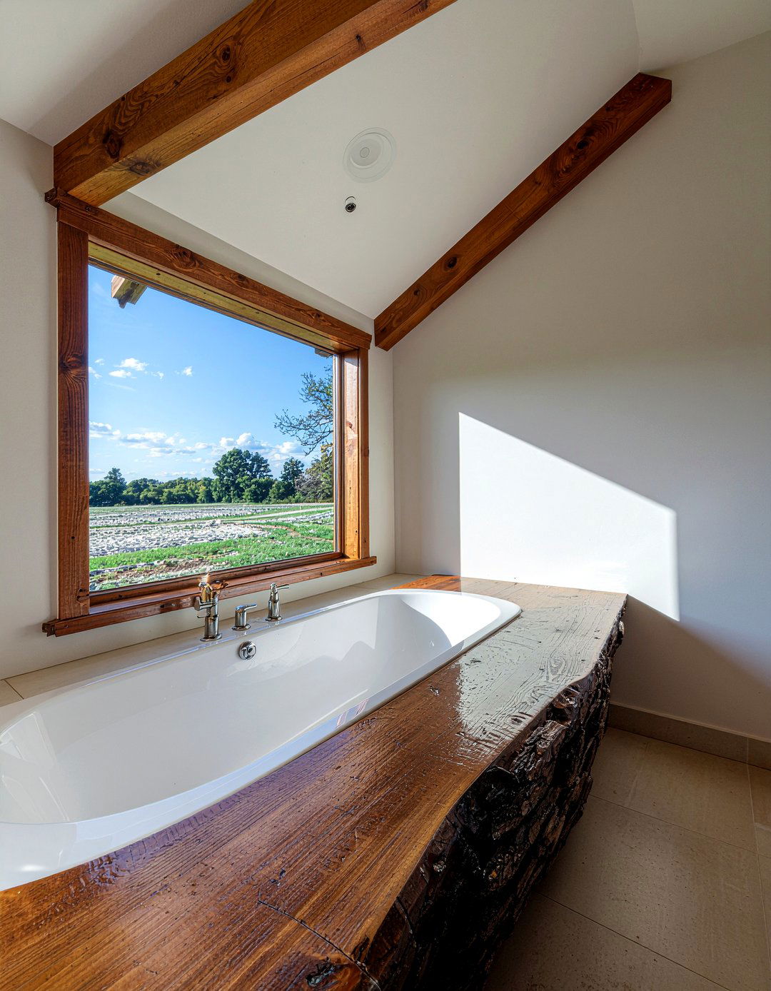 Rough Hewn Timber - 30 lodge bathroom ideas