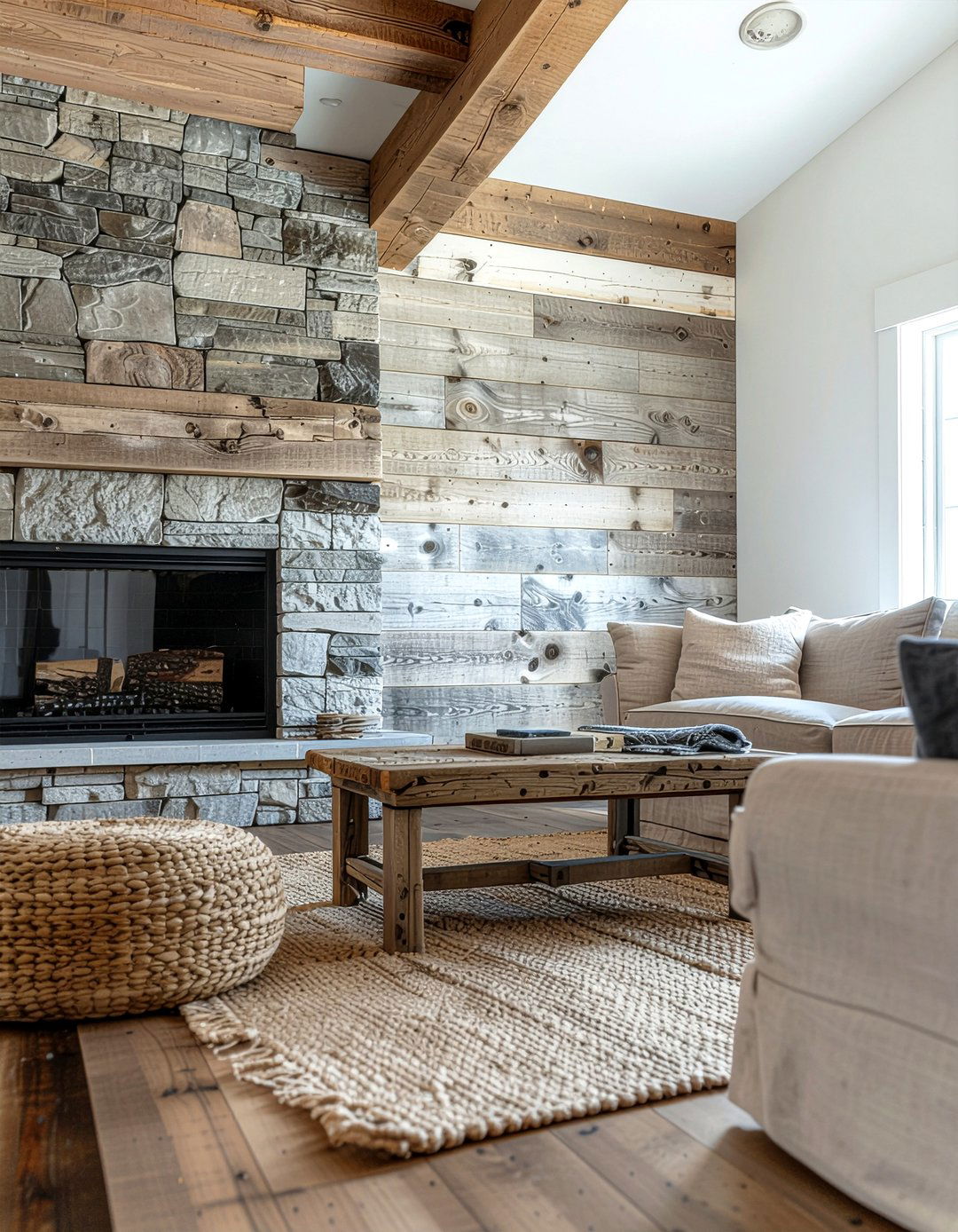 Rough Sawn Shiplap Wood - 30 living room shiplap walls