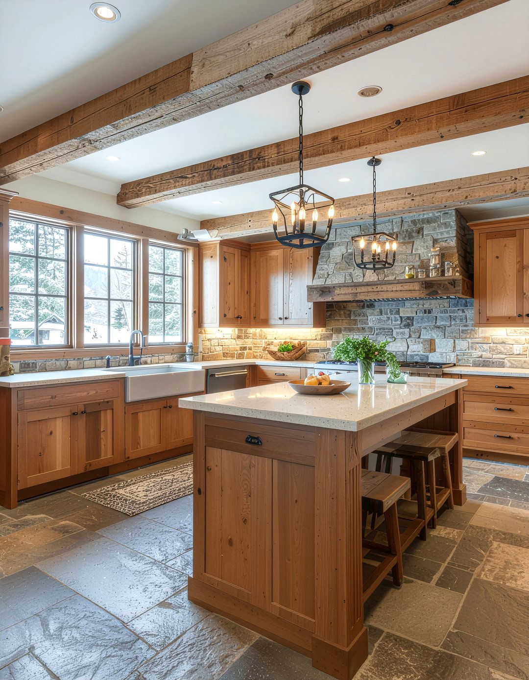 30 Rustic Kitchen Exposed Beam Ideas for a Character-Rich Home