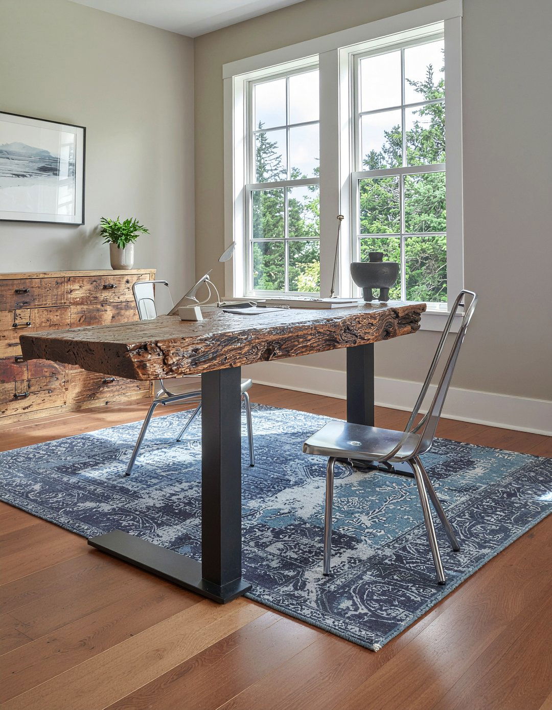 Rough Sawn Writing Desk - 30 living room rustic furniture ideas