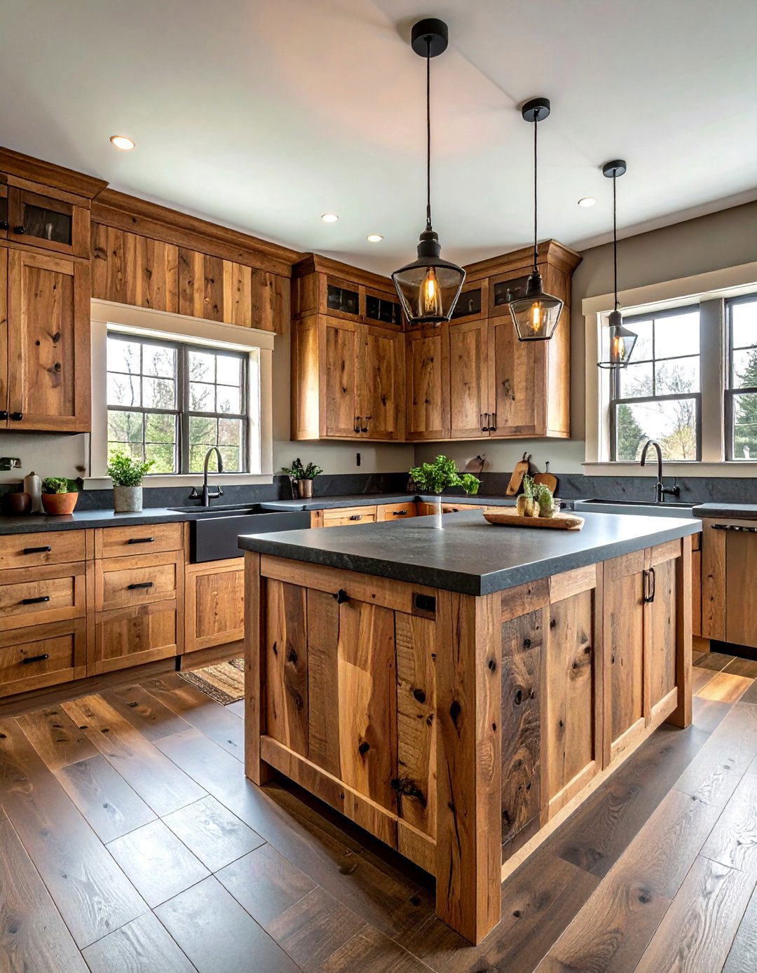 Rough sawn wood kitchen - 30 natural wood kitchen ideas